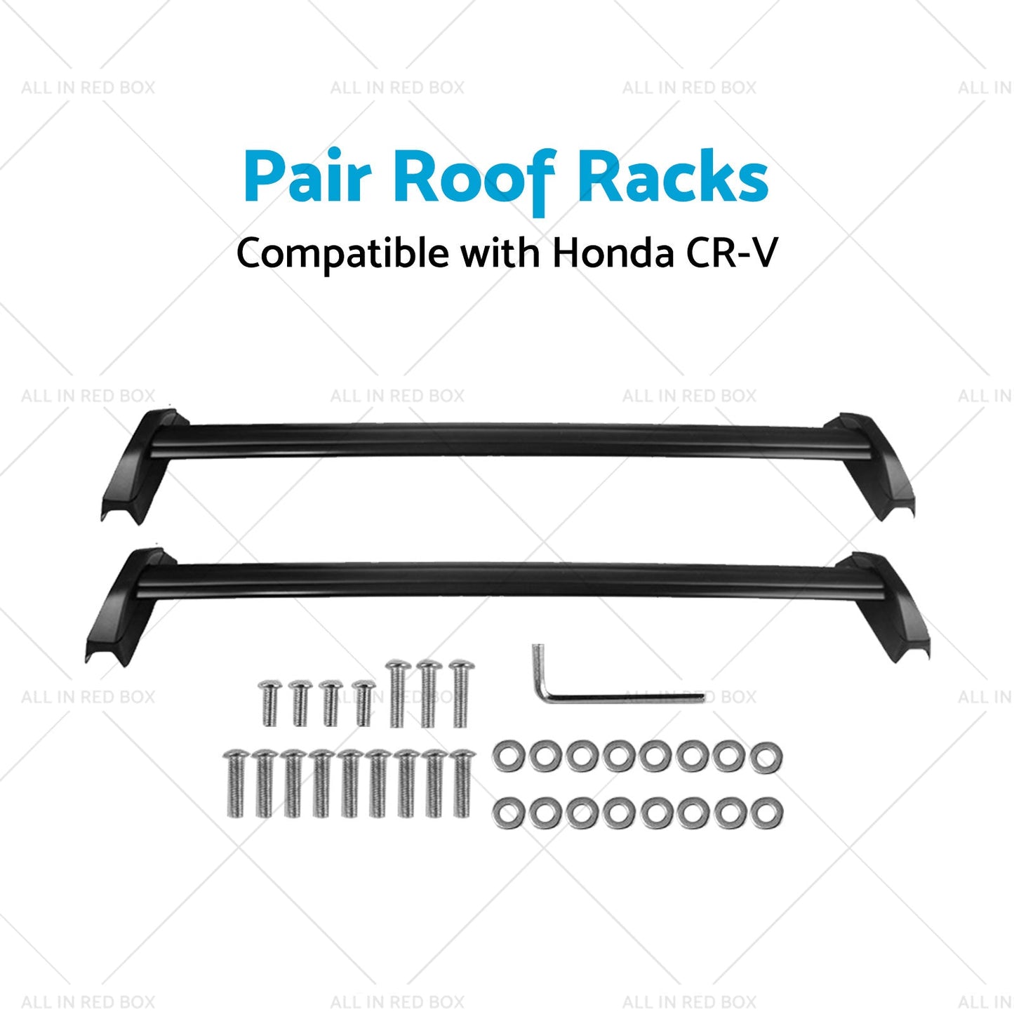 Pair Suitable For Honda CRV 2002-2006 Cross Bar Roof Rack Black-3