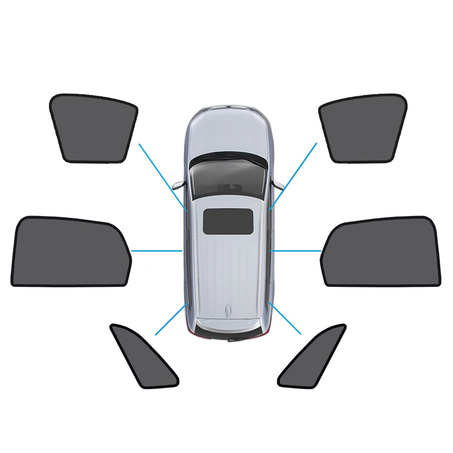 Magnetic Mesh Sun Blind Shades Suitable for Audi Q3 RS Q3 2019-2025-0