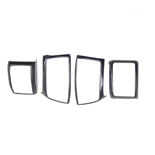 4x Carbon Fiber Color Air Outlet Frame Cover Trim Suitable For Ford Ranger 2015-2022-1