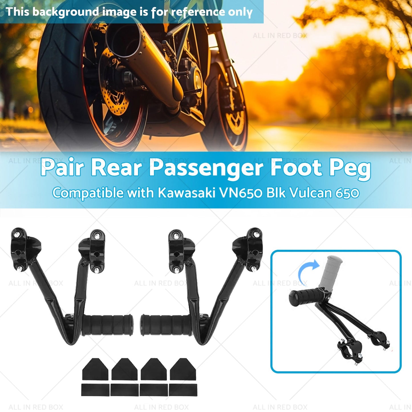 Rear Passenger Foot Peg Bracket Suitable For Kawasaki VN650 2015 Blk Vulcan 650-2