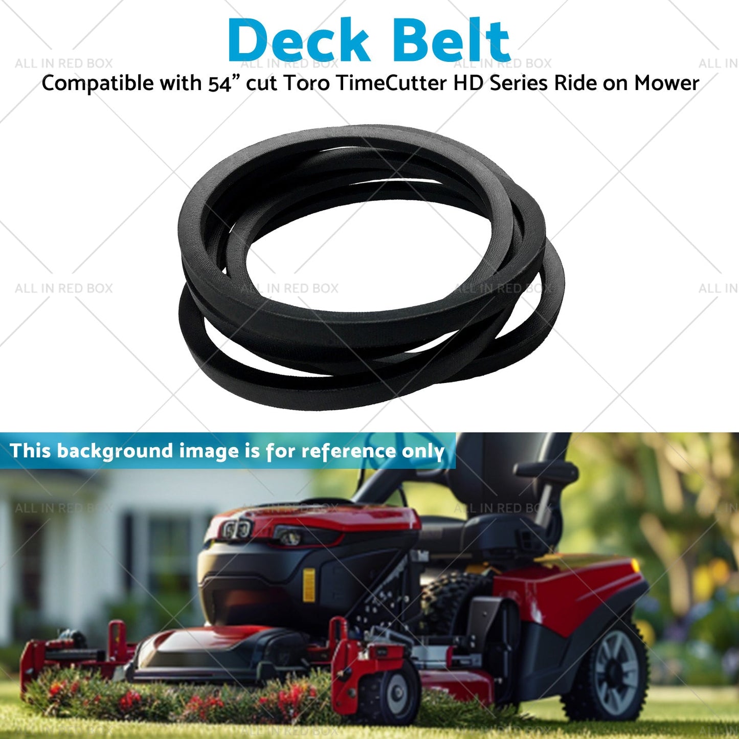 Deck Belt Suitablefor Selected 54 inch Toro HD Series Ride on Mower ZTR 133-7076-3