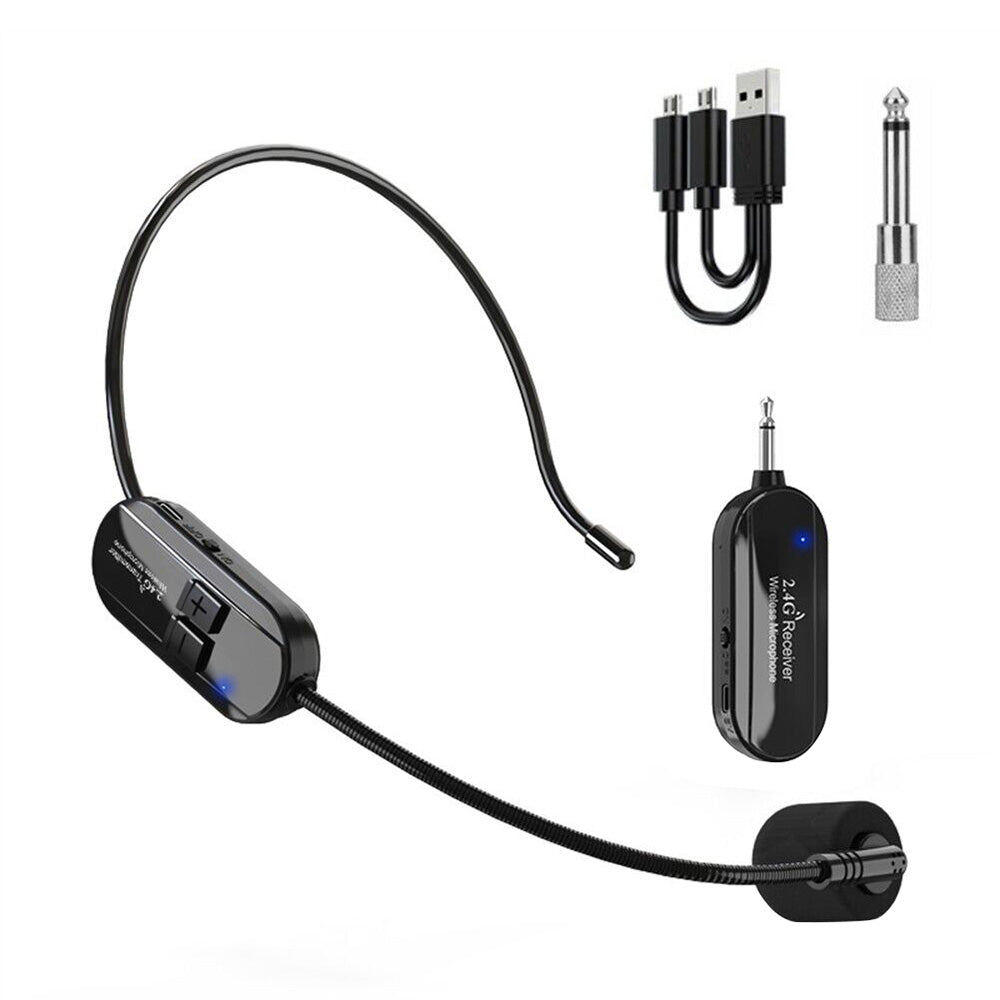 Pro Audio Equipment Wireless Microphone 2. 4G For Voice Teach Outdoor Headset Mic-0