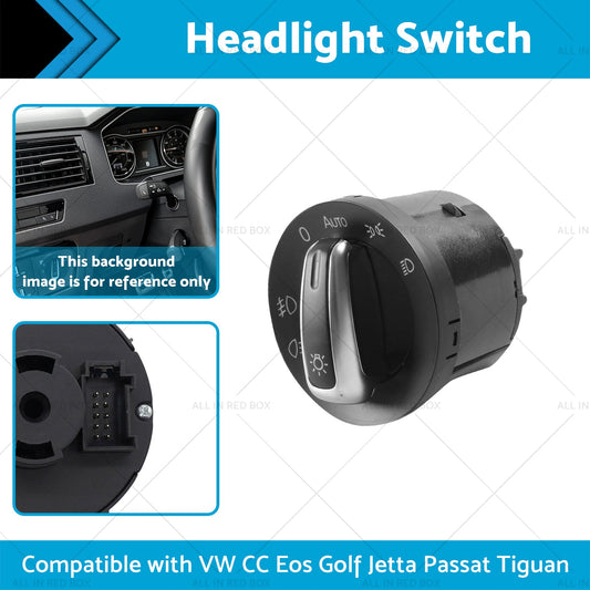 Headlight Switch Suitable for VW CC Eos Golf Jetta Passat Tiguan 5ND941431B-1