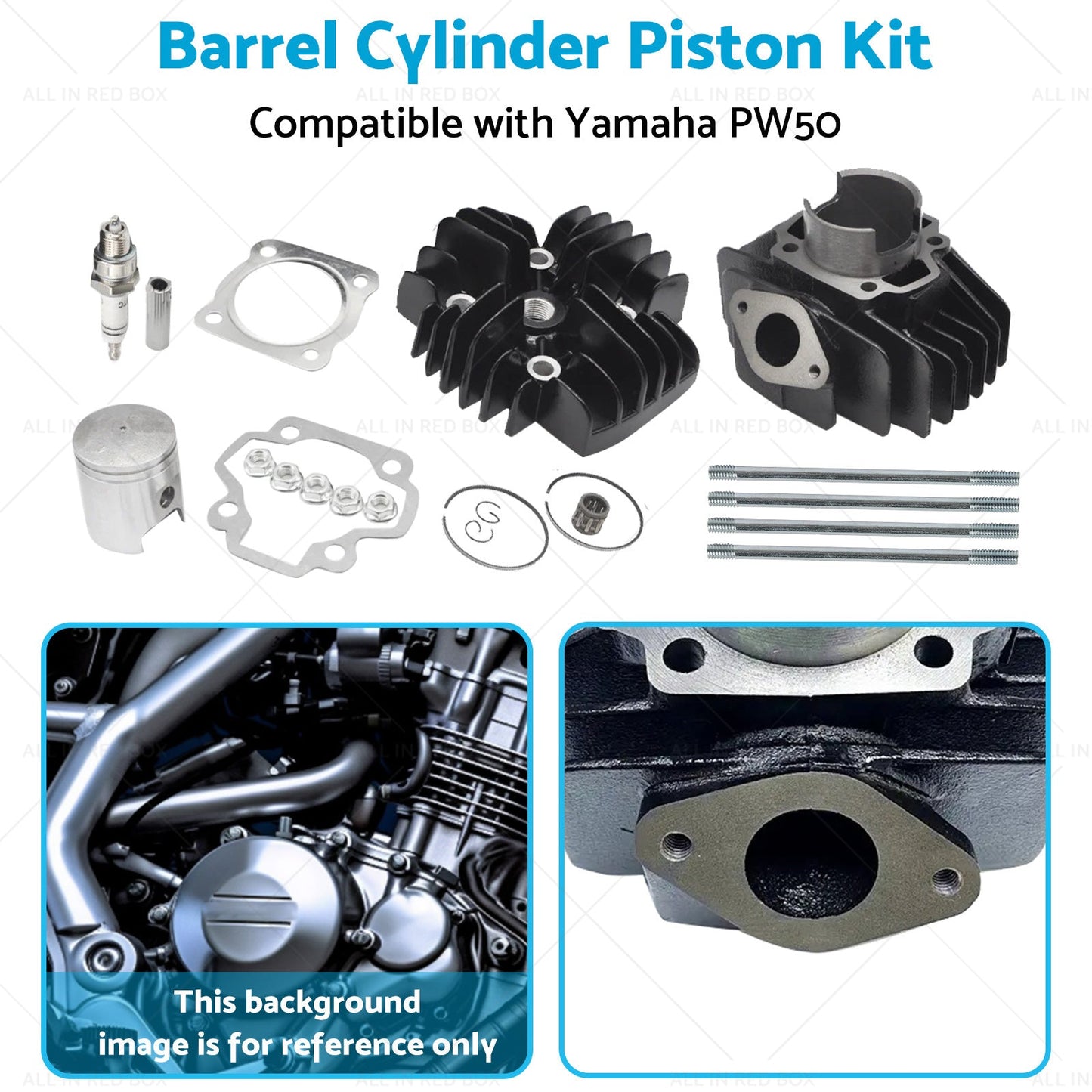 Big Bore Cylinder Piston Gasket Kit Suitable For Yamaha PW50 QT 50 60cc 81-09-3