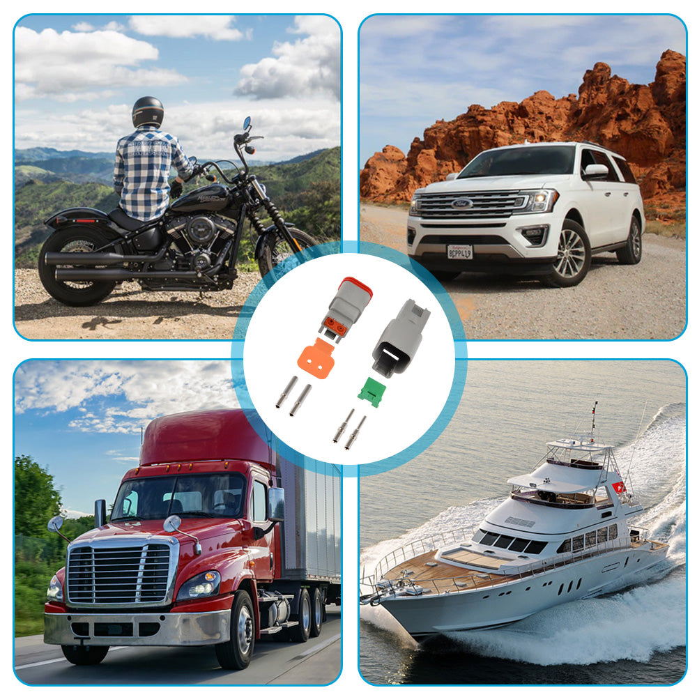 10x Deutsch DT2 Way Male and Female Pin Sets Electrical Connector Plug Waterproof-2