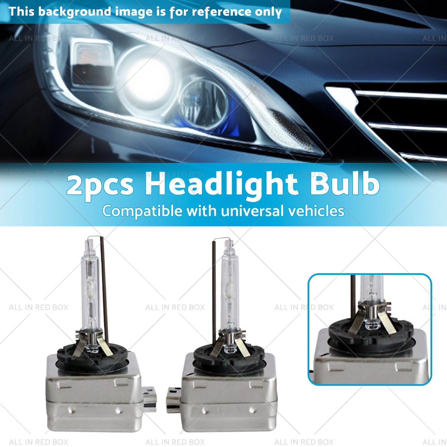 8000K Heavy Duty D1S HID Xenon Headlight Replacement Bulbs Suitable for BMW Mini-2