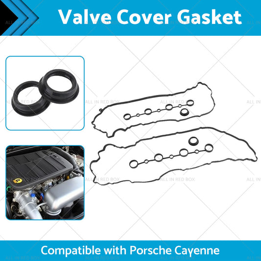 Left Right Valve Cover Gasket Spark Plug Seals Cam Gasket Suitable for Cayenne-1