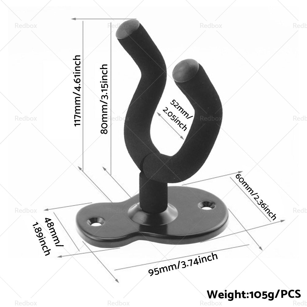 Guitar Hanger Display Wall Mount Holder Hook Rack Bracket Padded Instrument-4