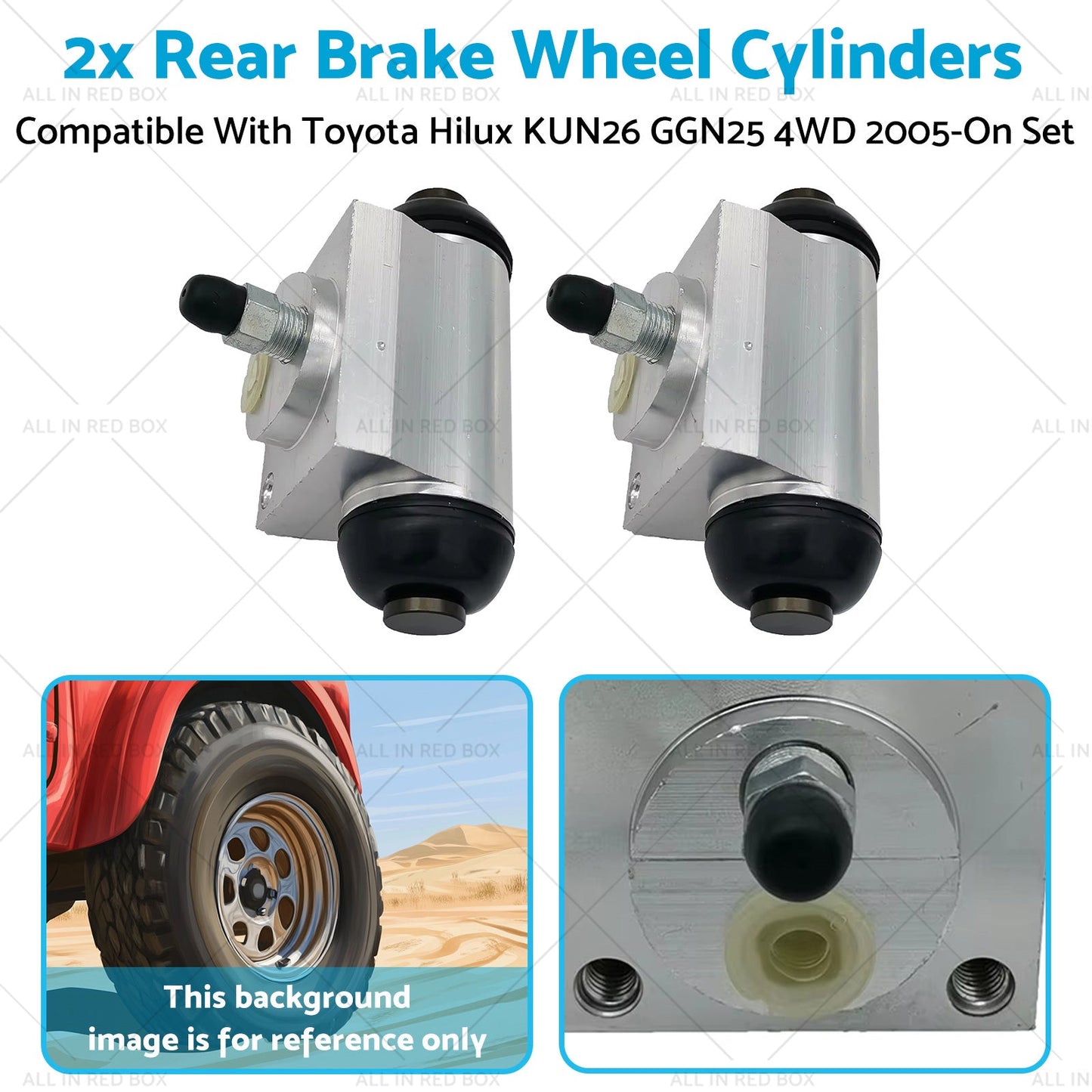 Rear Brake Wheel Cylinders 4x4 Suitable for Toyota Hilux KUN26 GGN25 4WD 2005-On-4