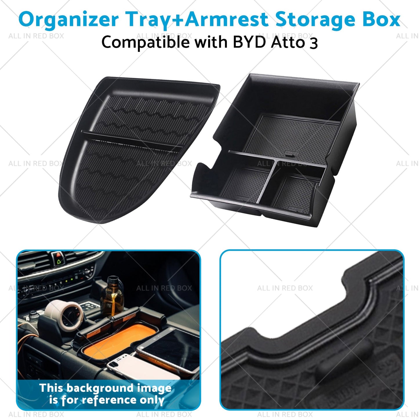 Armrest Storage Box? Organizer Tray Suitable For BYD Atto 3 22-23-3