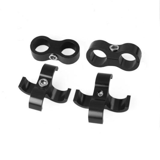 10x AN8 8AN Nylon Braided Stainless Steel Fuel Oil Line Hose Separator Clamp-1