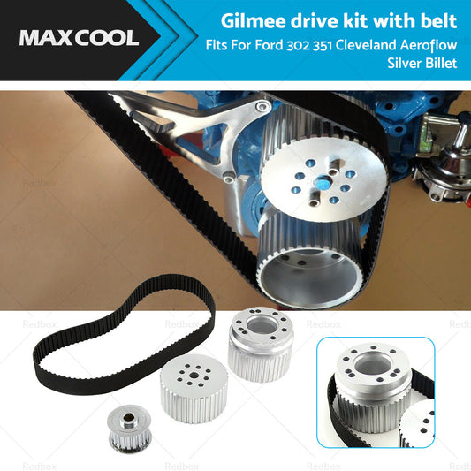Small Block 302 351C Cleveland Gilmer and Belt Drive Pully Kit Suitable for Ford-1