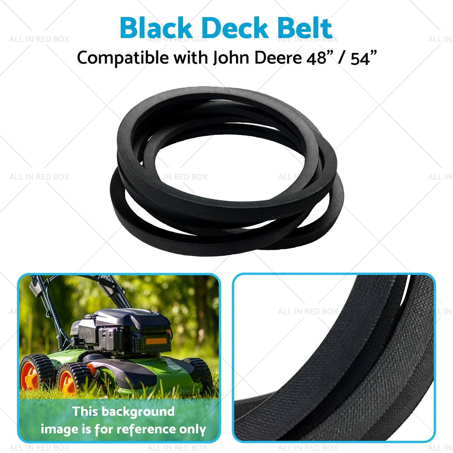 Black Deck Belt Suitable for John Deere M154296, M158131 Z425 Z435 Z445 54inch 48inch-4