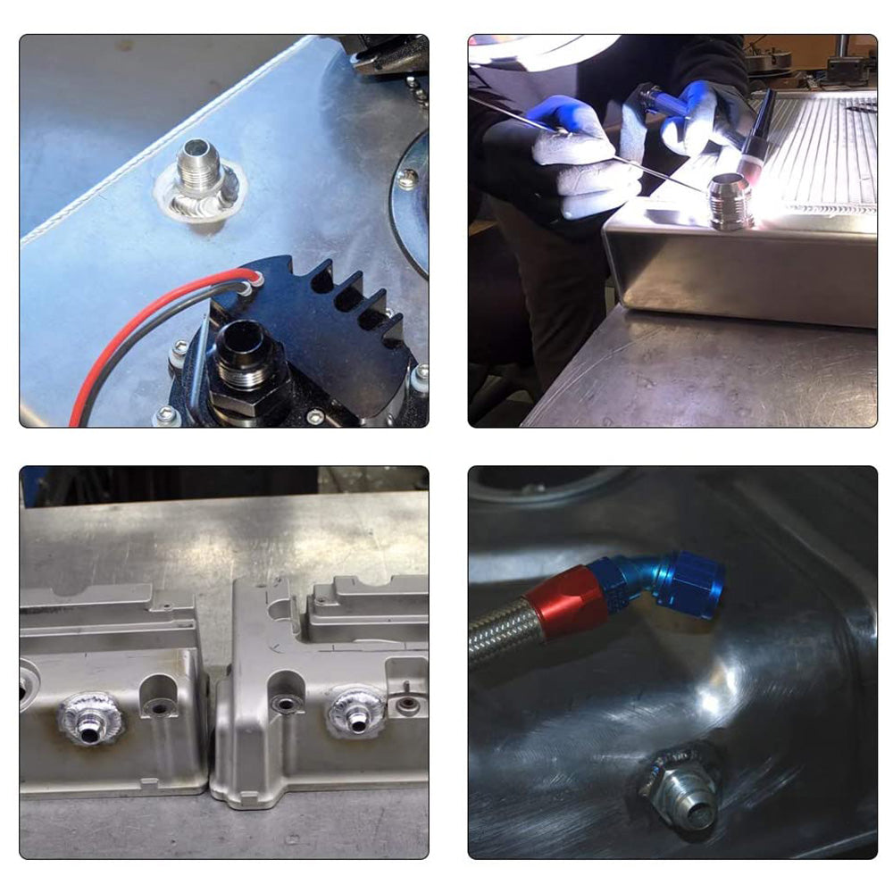 AN10 Male Aluminium weld on JIC bungs x 2 fitting -10AN JXSS032-10-A-2
