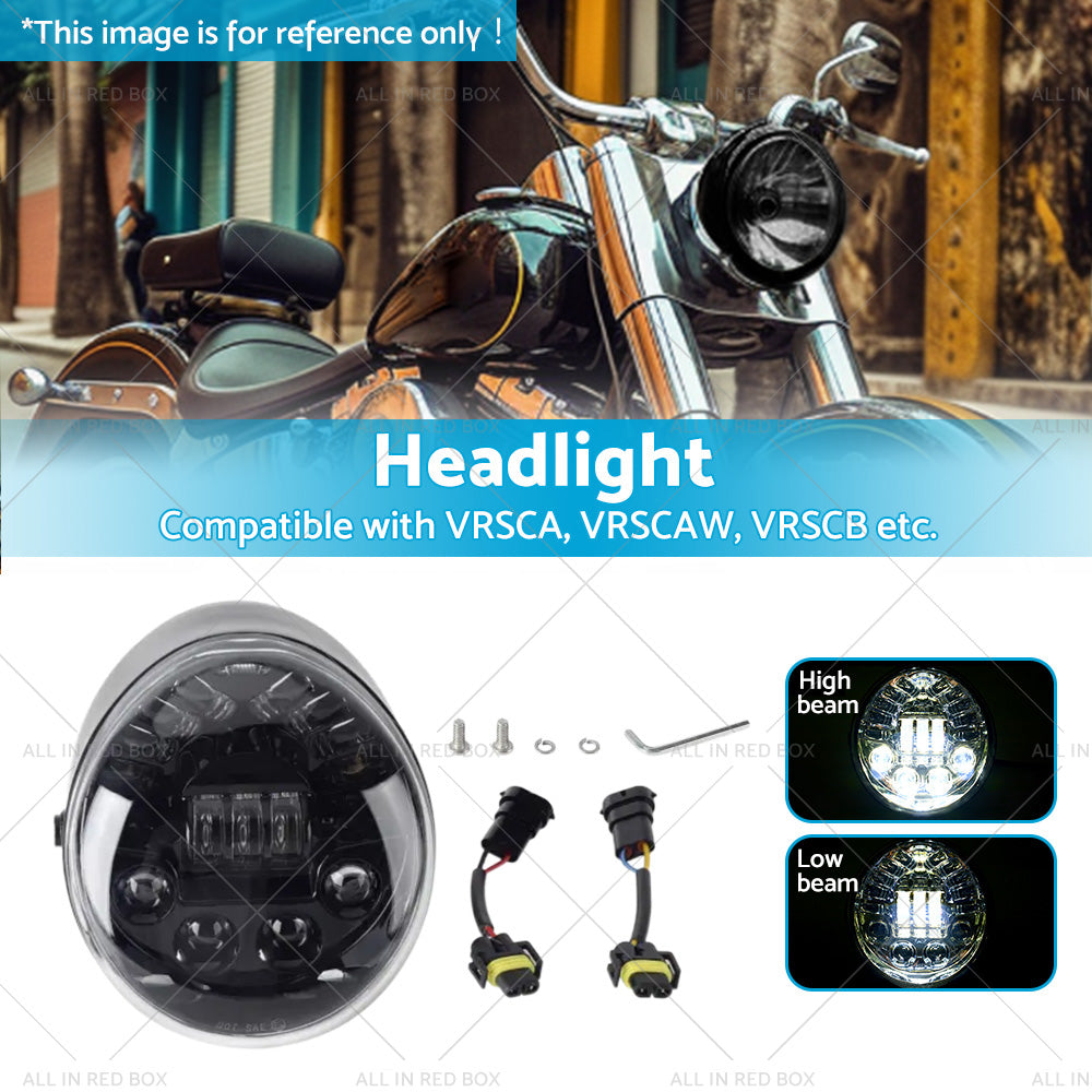 LED Headlight Hi Lo Lamp Suitable For Harley Davidson VROD V-Rod VRSC VRSCA-2