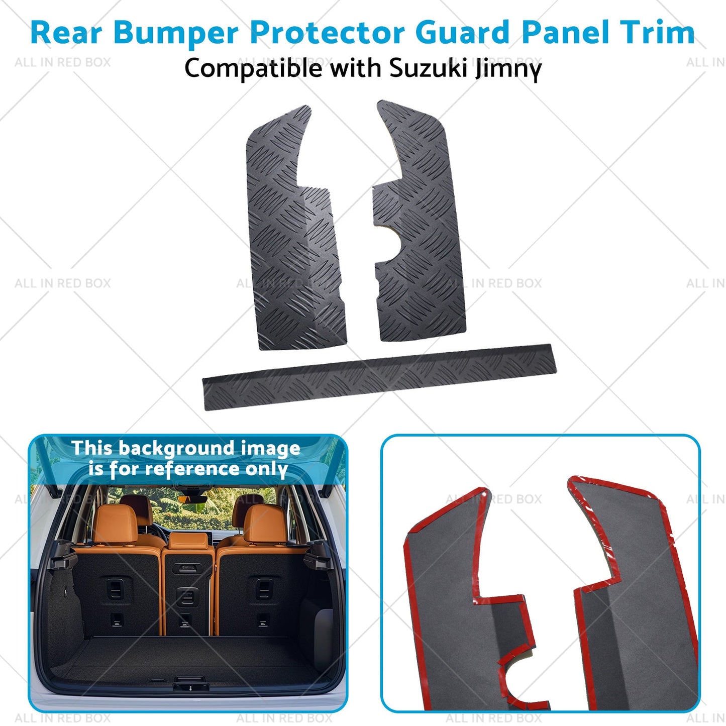 Bumper Protector Guard Panel Trim Alloy Rear Suitable for Suzuki Jimny 19-23-3