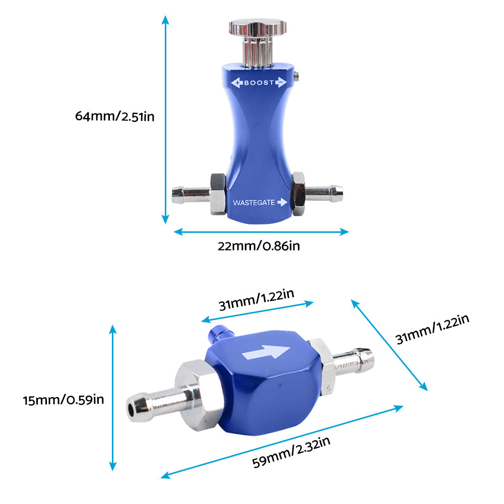 Adjustable Tee Manual Turbo Boost Controller Bleed Valve Suitable For Petrol Diesel Universal-4