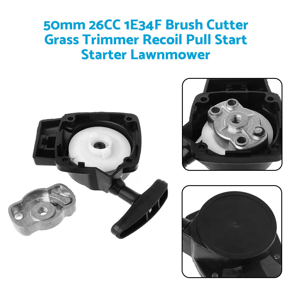 Recoil Pull Start Starter 50mm Suitable For 26CC 1E34F Brush Cutter Grass Trimmer Lawnmower-4