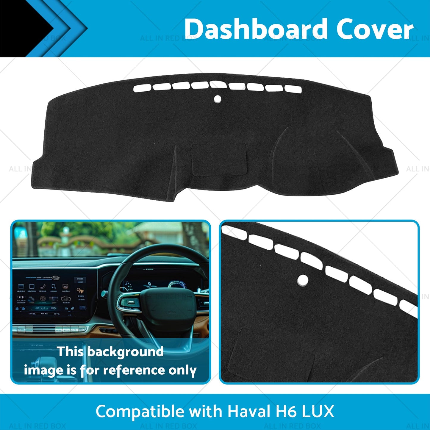 Dashboard Sun Cover Dash Mat Suitable for Haval H6 LUX 7 or 2016-2020 Black-1