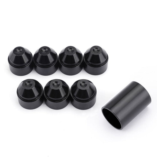 1x6 Aluminum Inline Fuel Filter 1/2-28 Suitable For Universal Car Use Black-1