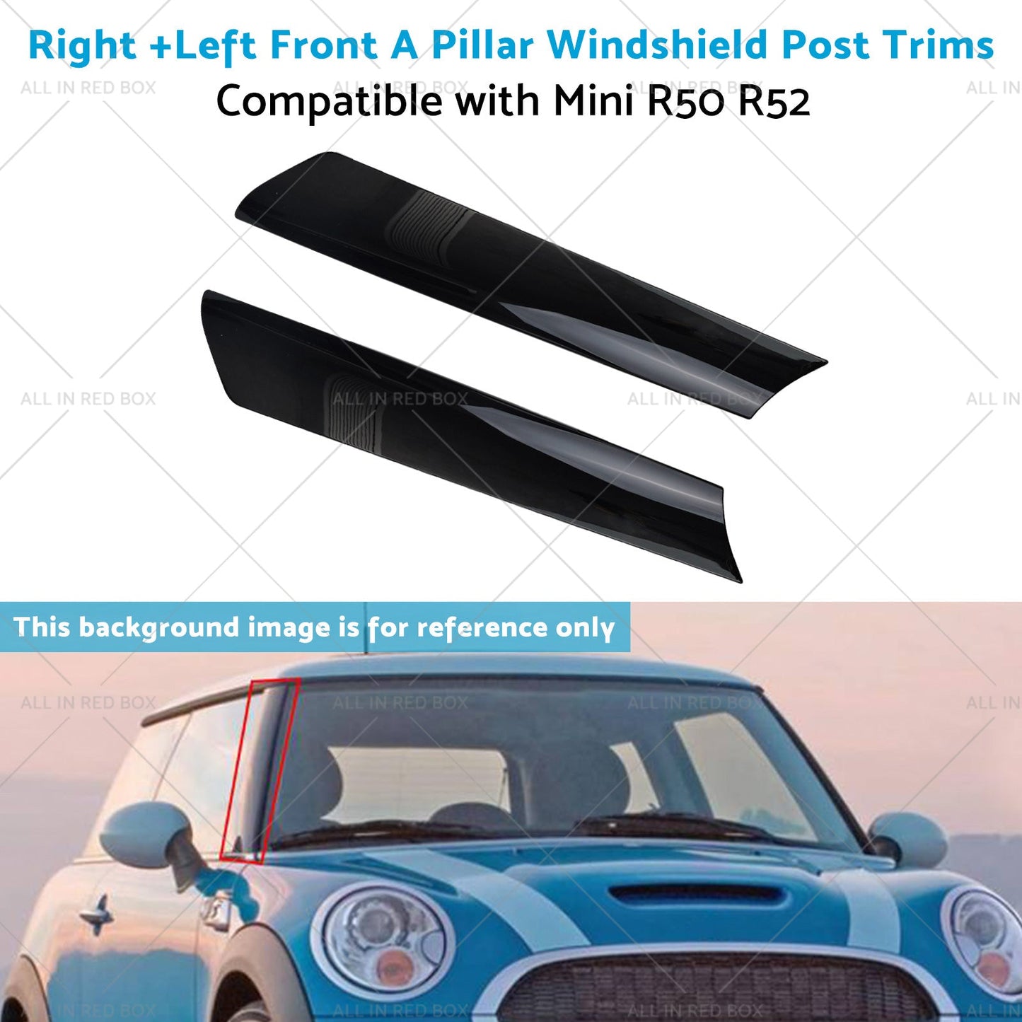 LeftRight Windshield A Pillar Post Trim Molding Suitable for Mini Cooper 02-08-4