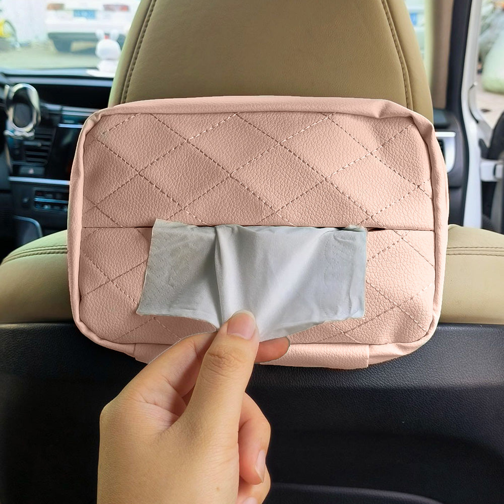 Car Tissue Holder 120 Tissues Box Cover Backseat Extra Large Tissue Organization-6