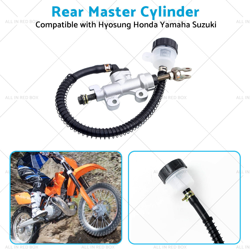 Rear Foot Brake Master Cylinder Pump Reservoir Suitable for Honda Yamaha Suzuki-4