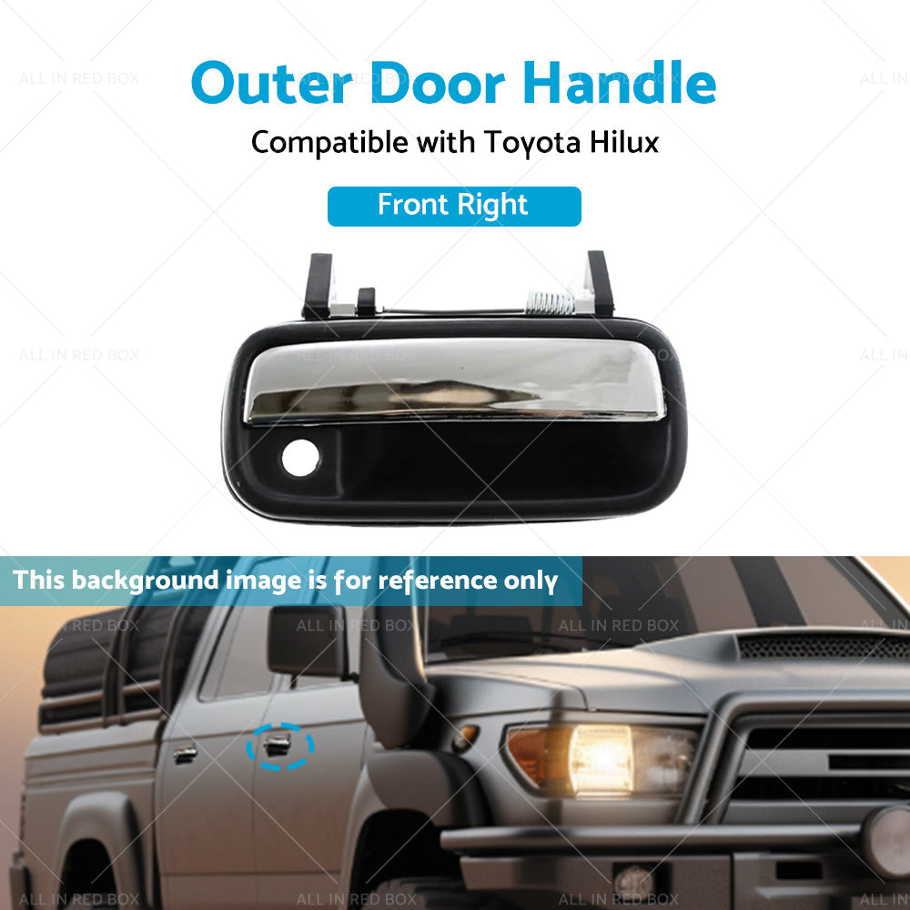 Chrome Front Right Outer Door Handle Suitable For Toyota Hilux 1988-1997-4