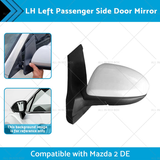 LH Left Passenger Side Door Mirror Suitable for 3 Wires Mazda 2 DE 06 or 07-14-1