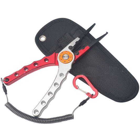 7. 9 Aluminium Fishing Pliers Hook Remover Line Cutting Mono Braid Fish Grip-1