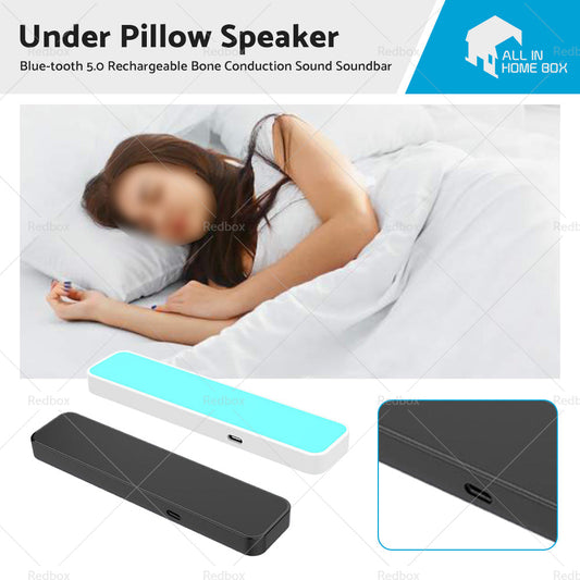 Under Pillow Speaker Bluetooth-5. 0 Rechargeable Bone Conduction Sound Soundbar-1