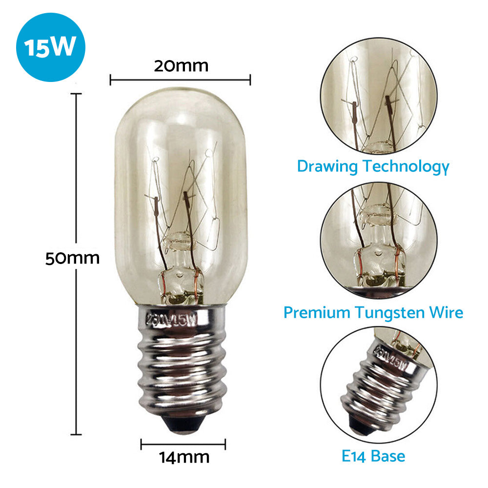 10PCS E14 Salt Lamp Globe Bulb 15W Light Bulb 230v Refrigerator Oven Replacement-4