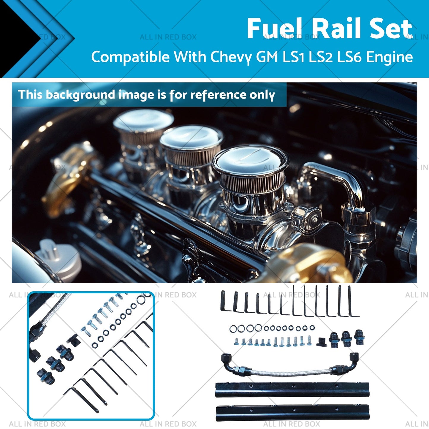 Intake Manifolds Fuel Rail Set Suitable for Chevy GM LS1 LS2 LS6 Engine-4