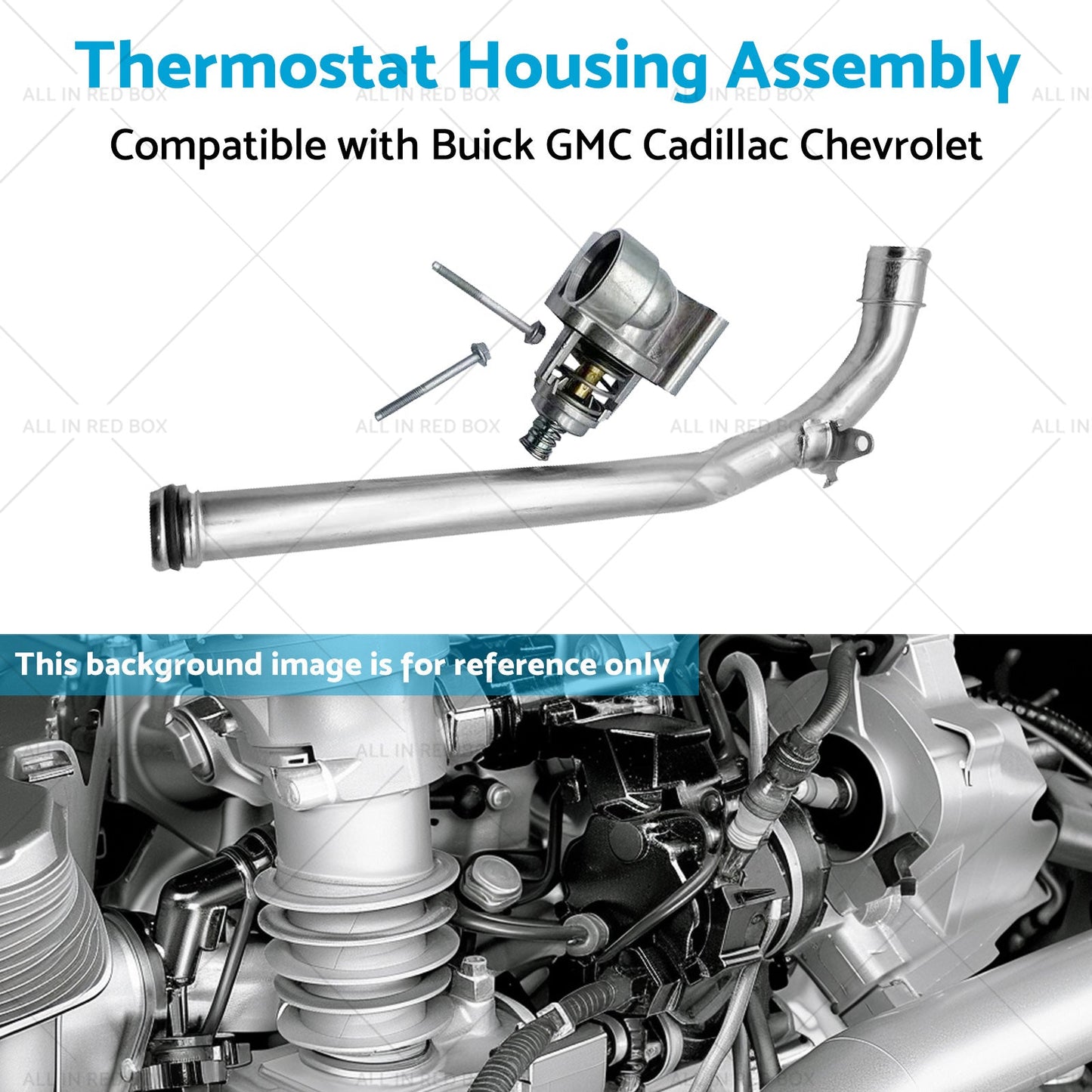 Thermostat Housing Assembly Suitable for Buick GMC Cadillac Chevrolet 12673659-4