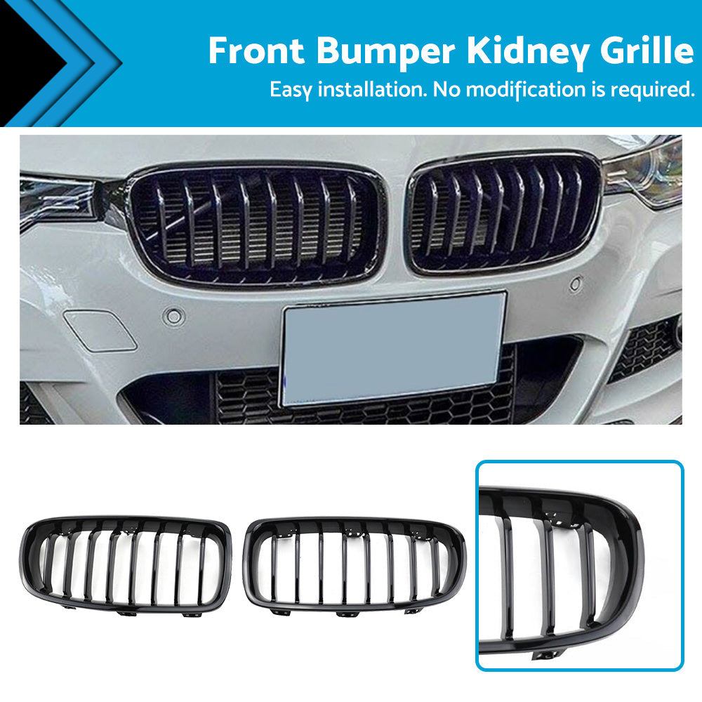 Front Bumper Kidney Grille Grill Suitable For BMW F30 F31 320i 330i 12-18-0