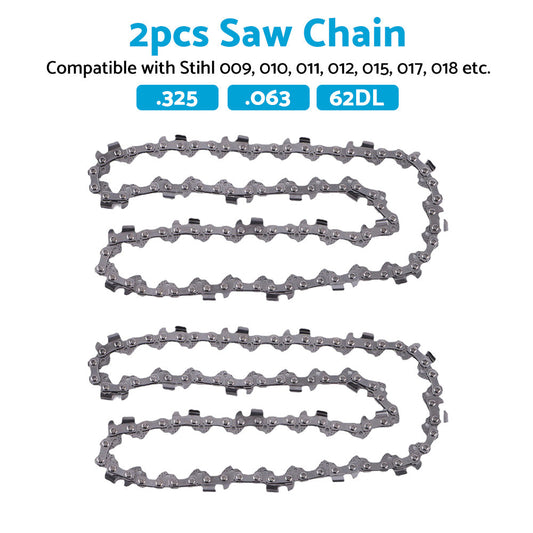 2PCS Pro Chainsaw Chain 62DL 325 063 Semi Chisel Suitable for Stihl MS230C MS250-1