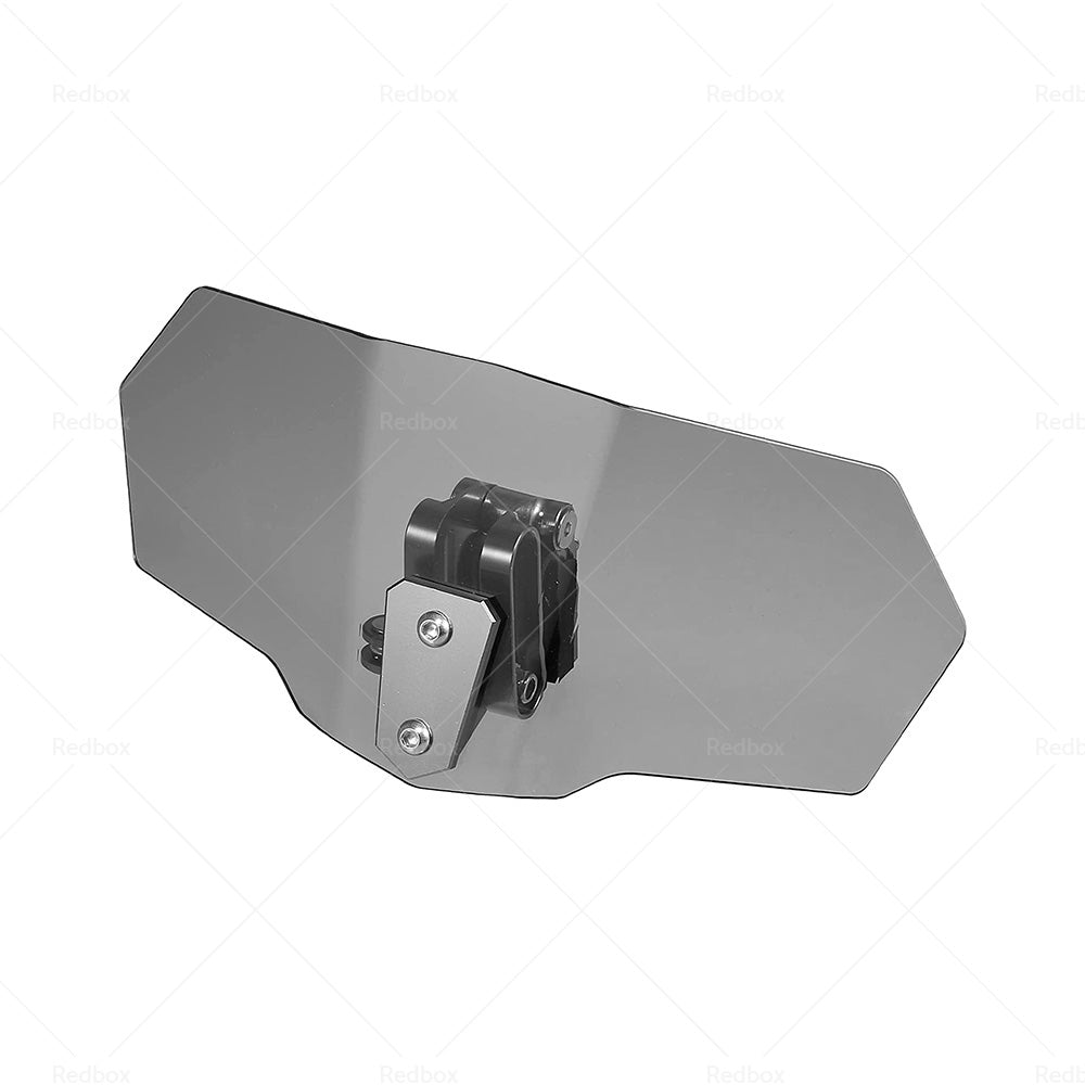 Motorcycle Windshield Clip On Extension Spoiler Wind Deflector Windscreen Smoke-2