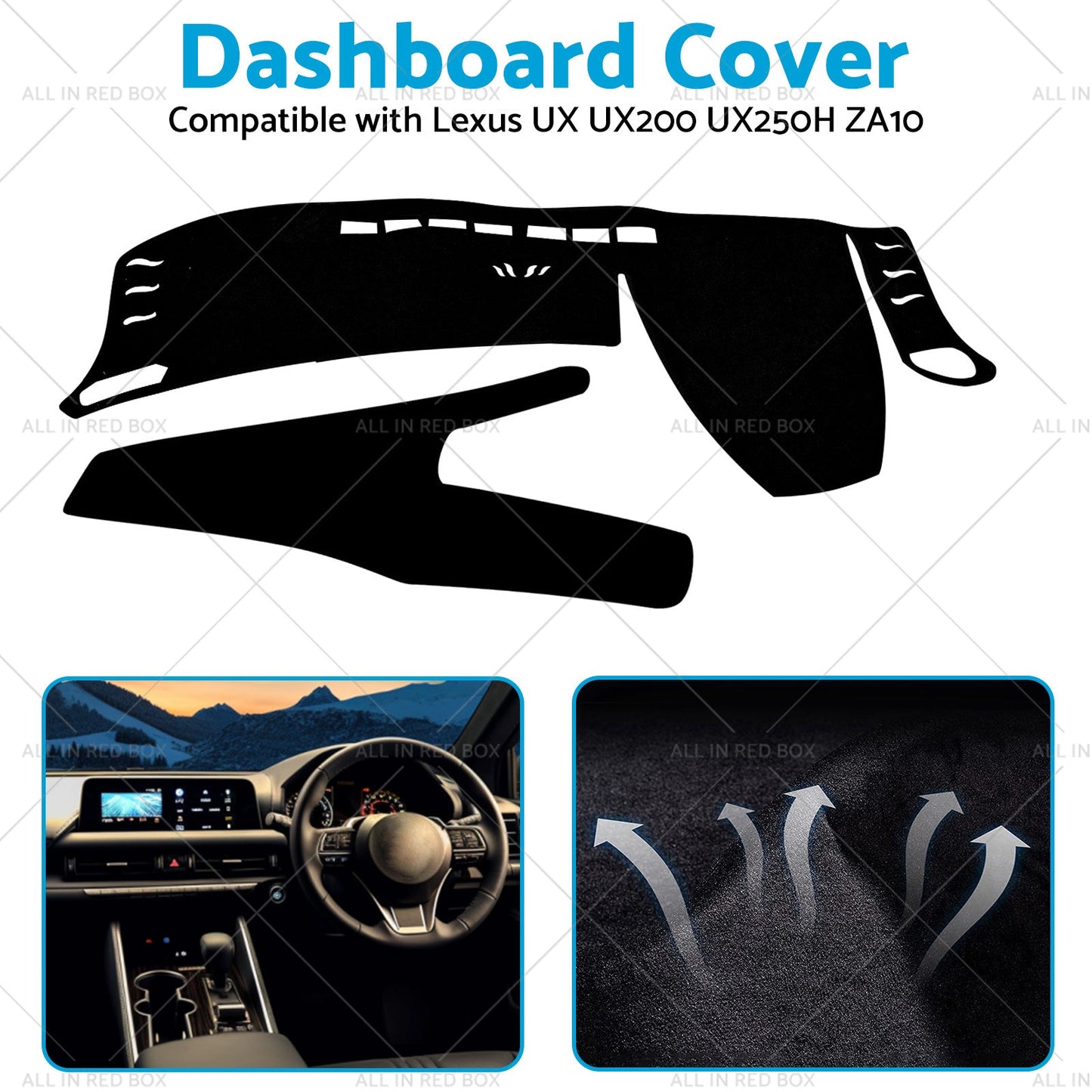 Non-Slip Dash Mat SuitableFor Lexus UX UX200 UX250H ZA10 2018-21 Dashboard Cover-4