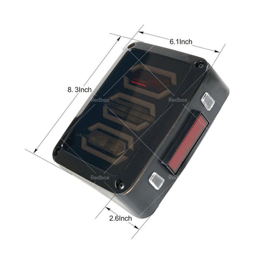 Smoked LED Tail Light Rear Lamp LED Lights Fit for Jeep Wrangler JK 2007-2017-4