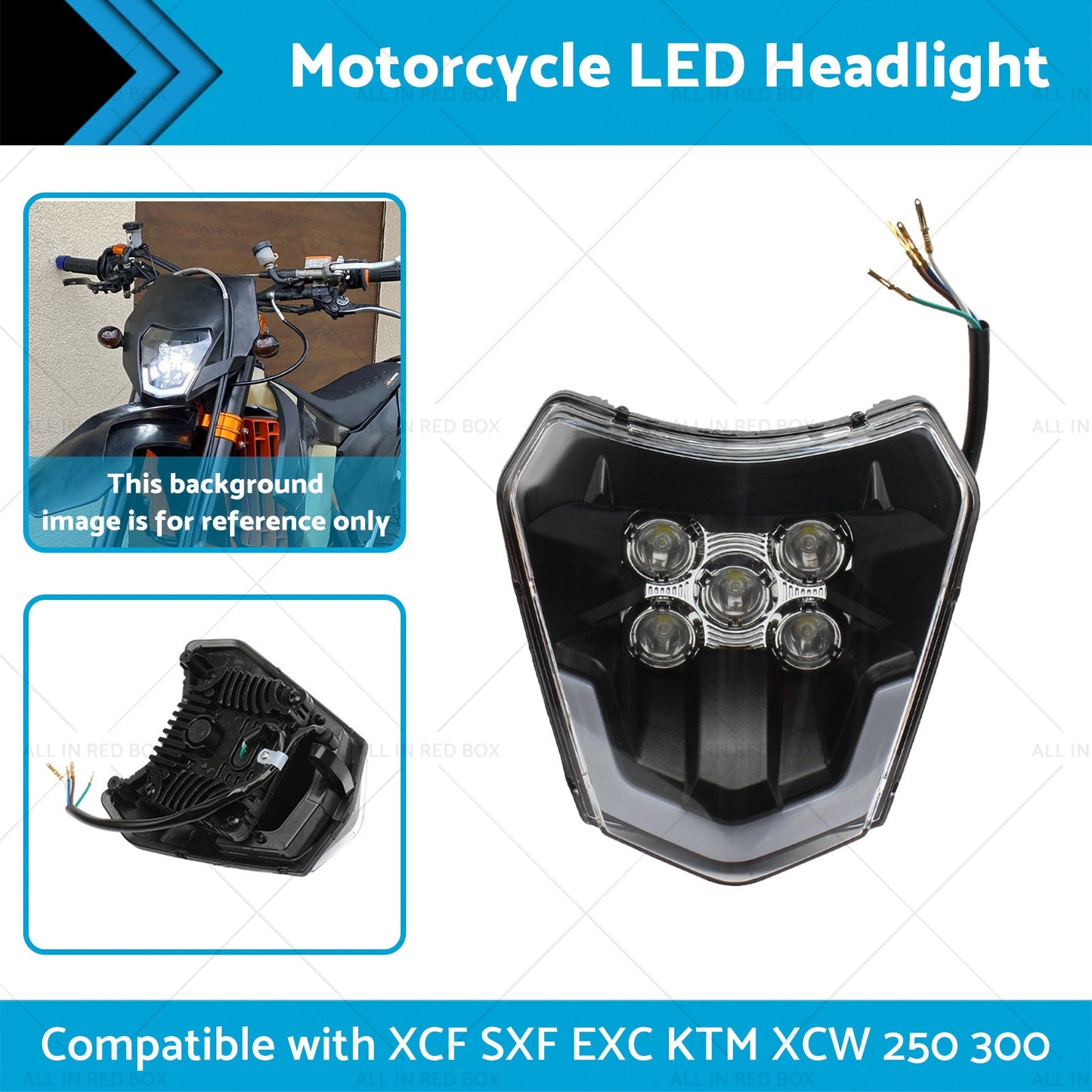 Motorcycle LED Headlight Suitable For XCF SXF EXC KTM XCW 250 300 350 450 500-1