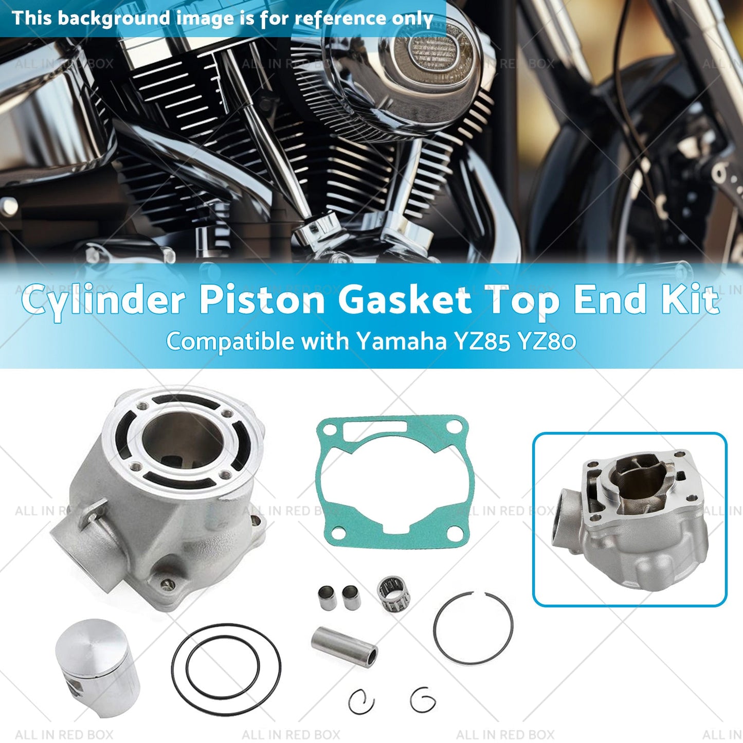 Cylinder Piston Gasket Top End Kit Suitable for Yamaha YZ85 02-18 YZ80 93-01-2