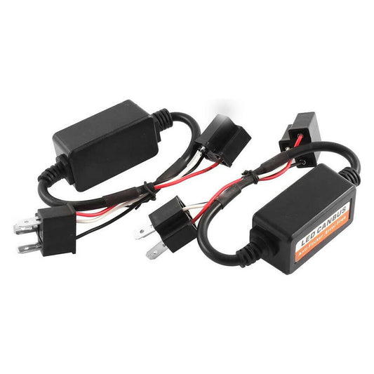 2x H4 LED Headlight Canbus Error Free Anti-Flicker Resistor Canceller Decoder ST-1