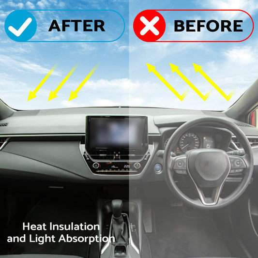 Dash Mat Suitable For Toyota Corolla 2019-2021 Black Non-Slip Dashboard Cover-1