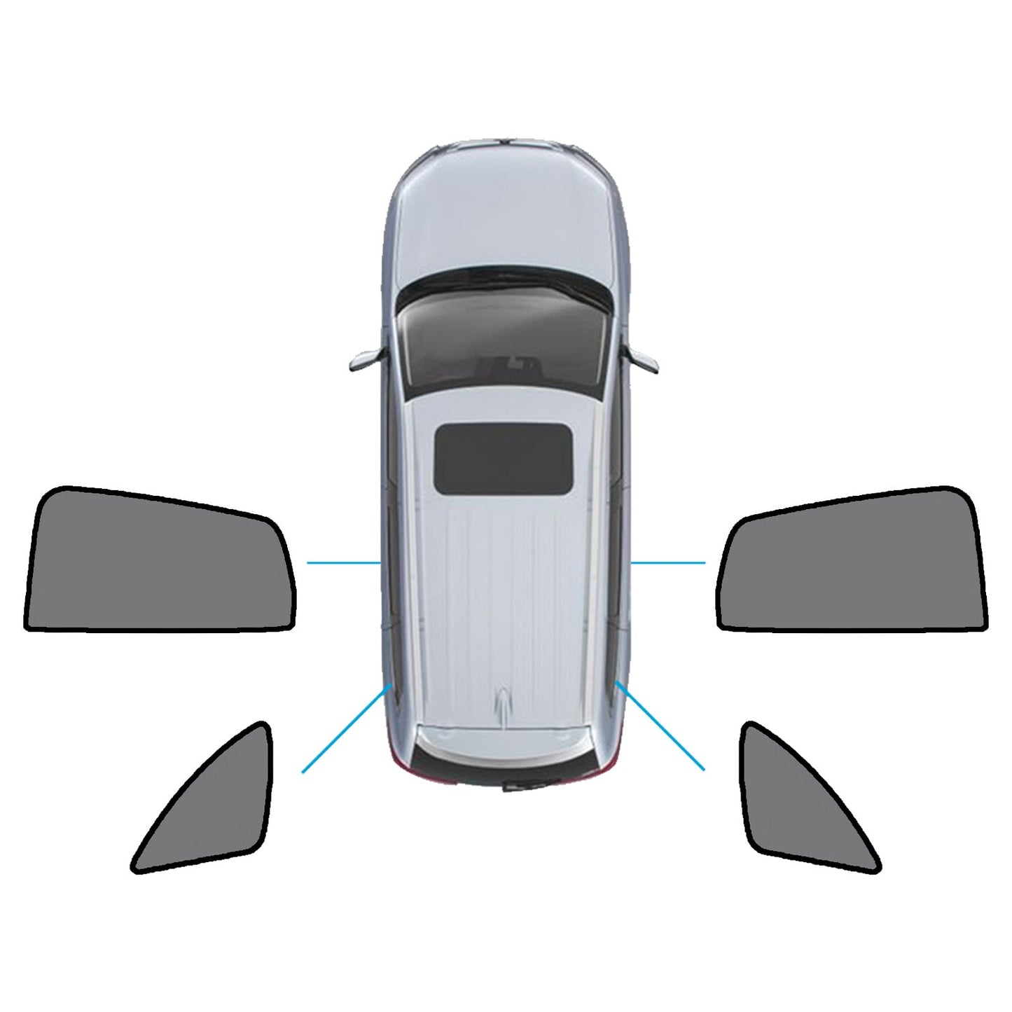 Window Sun Shades Magnetic Mesh Accessories Suitable for Mercedes-Benz GLA 20-On-4