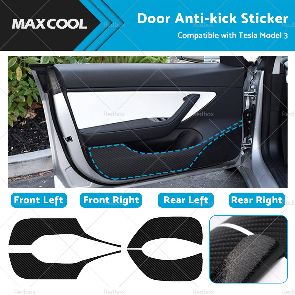 Suitable for Tesla Model3 Accessories Car Door Anti-kick Sticker Cover Protector-0