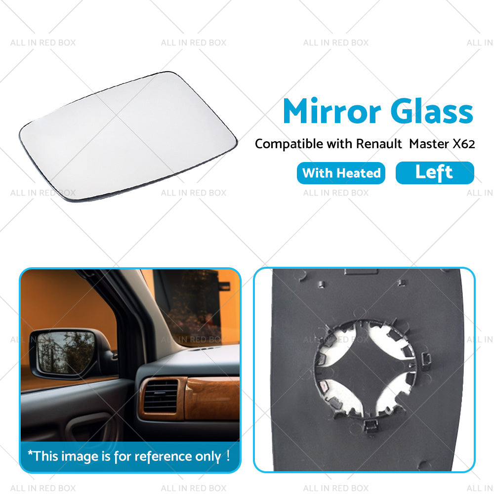 Left Mirror Glass Suitable for Renault Master X62 2010-2019 Heated Convex Base-4