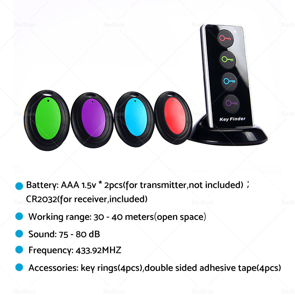 Wireless Key Finder RF Item Locator Item Tracker Support Remote Control-2