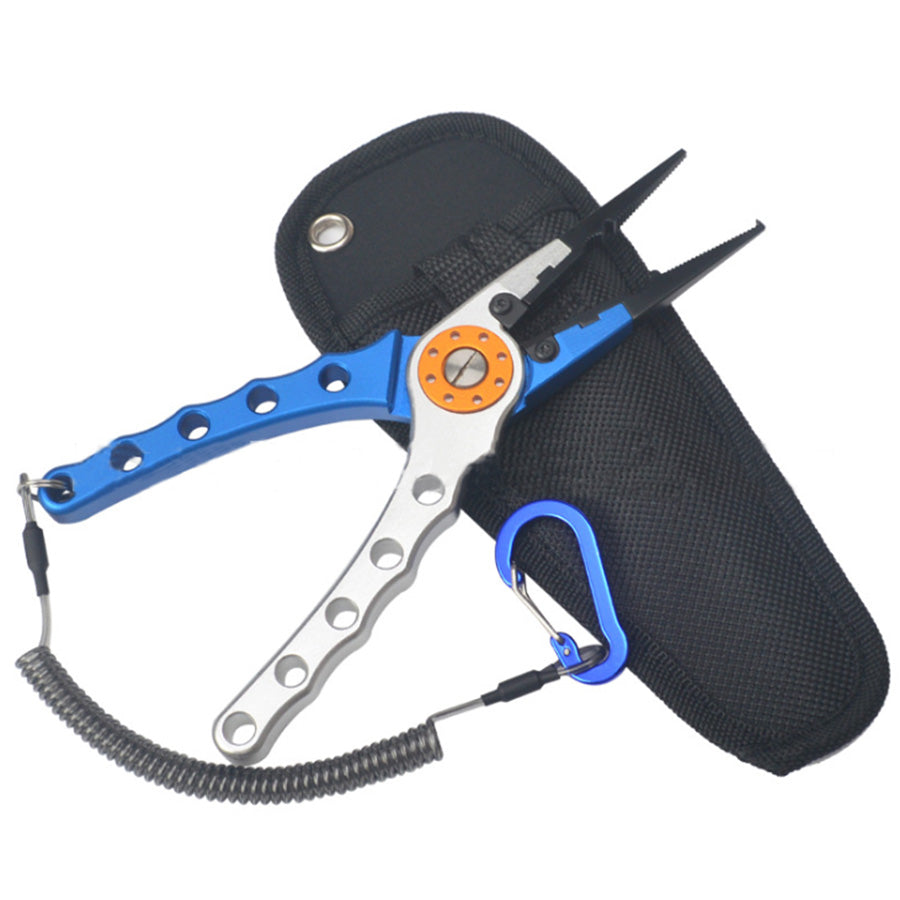 7. 9 Aluminium Fishing Pliers Hook Remover Line Cutting Mono Braid Fish Grip-4