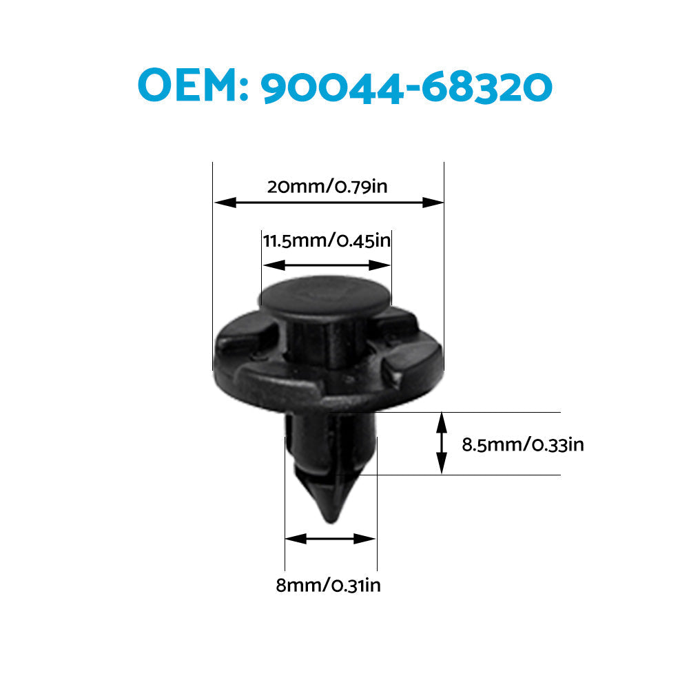 100PCS Panel Clip Lock Nut Splash Guard Push Rivet Suitable For Toyota Lexus-4