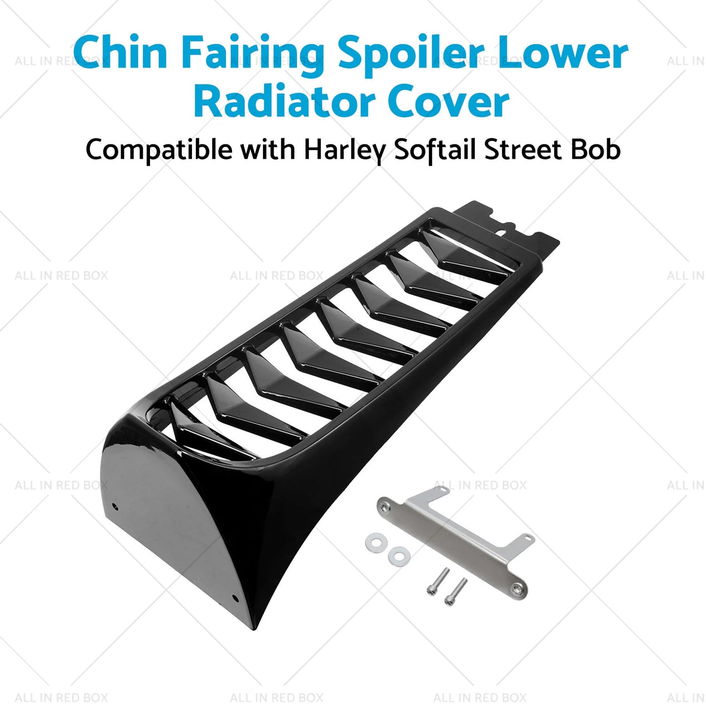 Chin Fairing Spoiler Lower Radiator Cover Suitable for Harley Softail Fat Bob-3